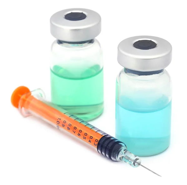 Syringe with vial — Stock Photo, Image