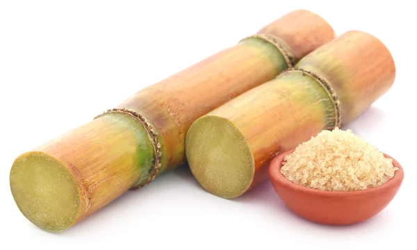 Красный сахарный тростник с сахаром — стоковое фото