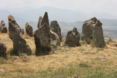 Zorats Karer or Carahunge is a prehistoric archaeological site near the town of Sisian. Armenia