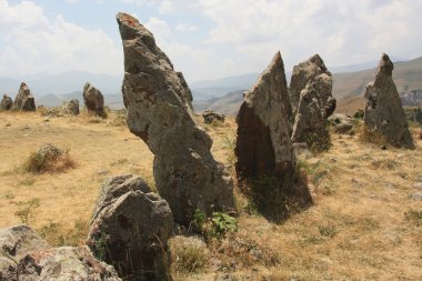 Zorats Karer or Carahunge is a prehistoric archaeological site near the town of Sisian. Armenia
