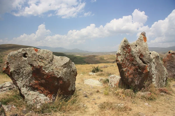 Zorats Karer or Carahunge is a prehistoric archaeological site near the town of Sisian. Armenia 로열티 프리 스톡 사진