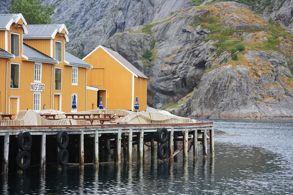 Beskåda av den harborin byn svolvar — Stockfoto