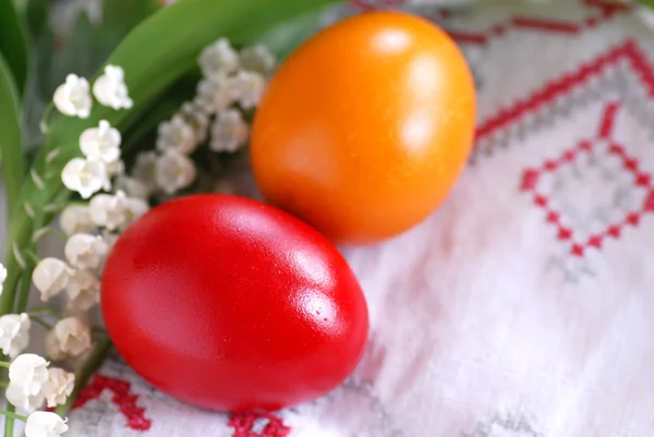 Vários ovos de Páscoa — Fotografia de Stock