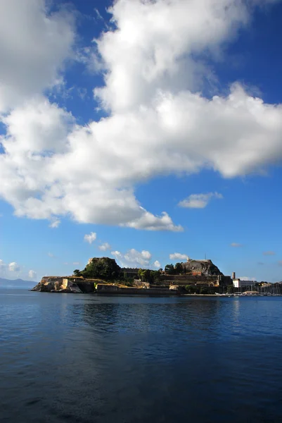 Corfù città dal mare — Foto Stock