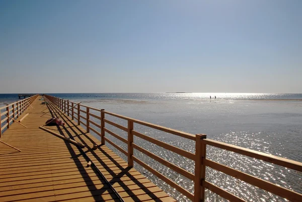 Bau einer Seebrücke — Stockfoto