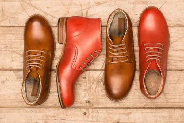 Hombre Brown and red Zapatos — Foto de Stock