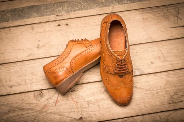 Men Brown Shoes — Stock Photo, Image