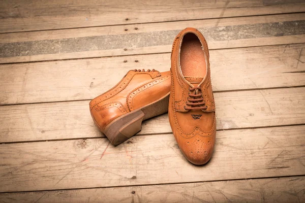 Men Brown Shoes — Stock Photo, Image