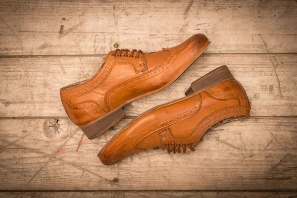 Men Brown Shoes — Stock Photo, Image