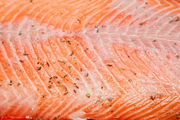 Chef Cutting saumon poisson — Photo