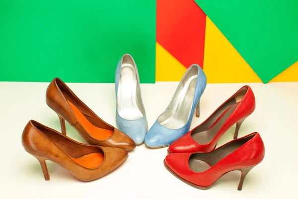 Different high heels shoes — Stock Photo, Image