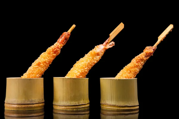 Γαρίδες Tempura με Chopsticks — Φωτογραφία Αρχείου