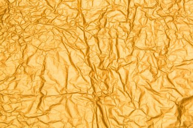 Altın kağıt buruşuk ve katlanmış