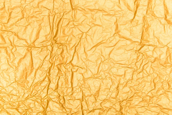 Altın kağıt buruşuk ve katlanmış — Stok fotoğraf