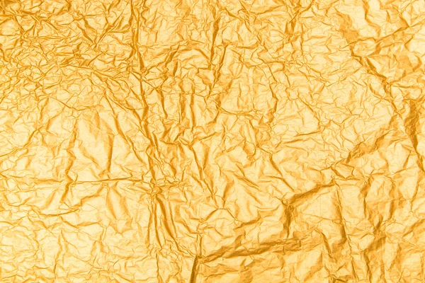 Χρυσό χαρτί, τσαλακωμένο και διπλωμένο — Φωτογραφία Αρχείου