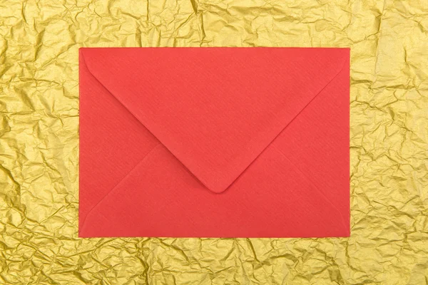 Красный конверт, на Рождество Стоковая Картинка