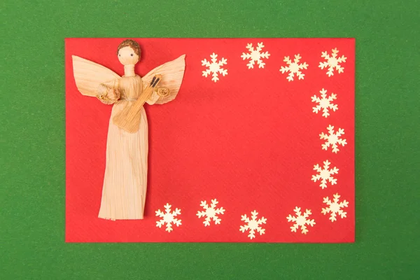 Διακοσμημένα Χριστουγεννιάτικη κάρτα Εικόνα Αρχείου