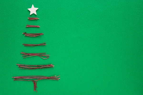 Чистая рождественская открытка, елка орнамент — стоковое фото
