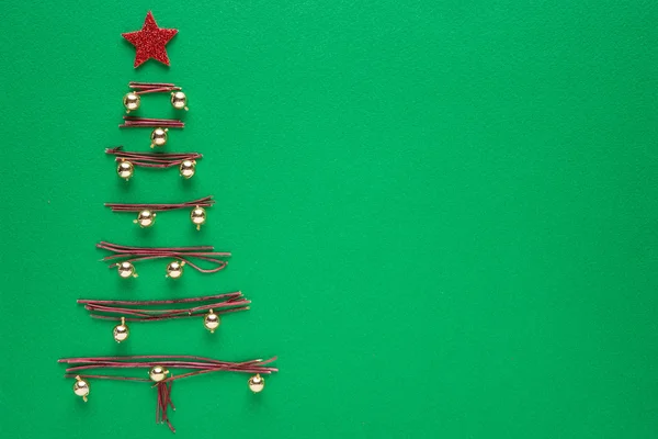 Κενό Χριστουγεννιάτικη κάρτα, διακόσμηση δέντρων — Φωτογραφία Αρχείου