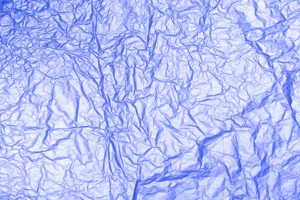 Buruşmuş ve katlanmış mavi kağıt — Stok fotoğraf