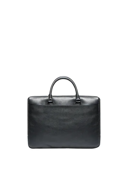 Black men briefcase isolated over white — Stock Photo, Image