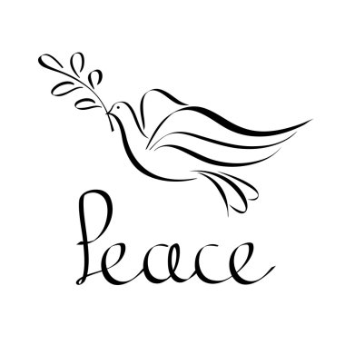 Barış simgesi soyut. 