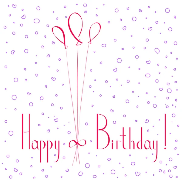 Happy Birthday! Birthday card. — Stock Vector