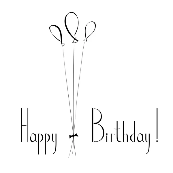 Happy Birthday! Birthday card. — Stock Vector