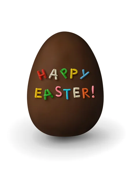 Čokoládové velikonoční vajíčko . — Stockový vektor
