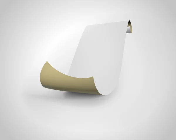 Papier scroll op witte achtergrond. — Stockvector