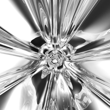 Sanat Soyut Krom Arkaplanı. Hiper Zoom Sıvı Yansıtıcı Tek Renk Arkaplanı Siyah, Gri ve Beyaz Renkler. Sıvı Glas Soyutlaması. Bilgisayar Sanatı İllüstrasyonu. 3d Hazırlama