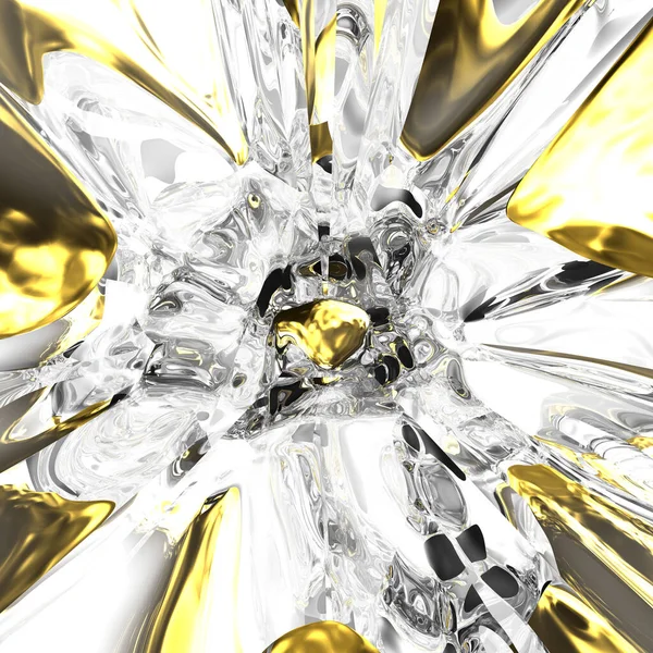Diamante Mistura Ouro Luxury Abstraction Arte Abstrata Brilhante Fundo Dourado — Fotografia de Stock