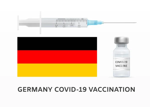 Germany Covid Vaccination Covid Vaccination Campaign World Concept Combating Coronavirus — Stock Vector