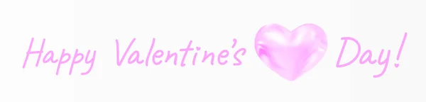 Fijne Valentijnsdag Wensbrieven Feestelijke Banner Met Een Mooie Inscriptie Een — Stockvector
