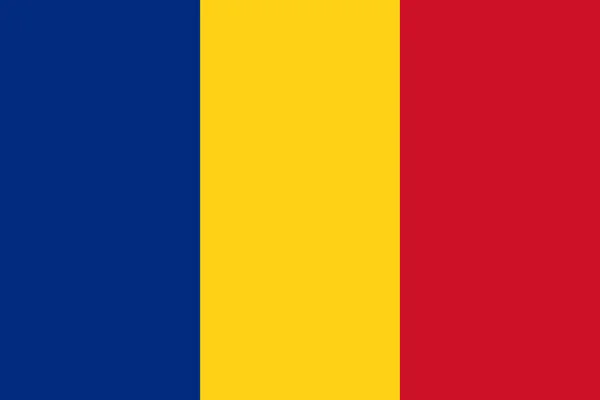Rumänien Flagge Offizielles Staatssymbol Rumäniens Mit Korrekten Proportionen Und Farben — Stockvektor
