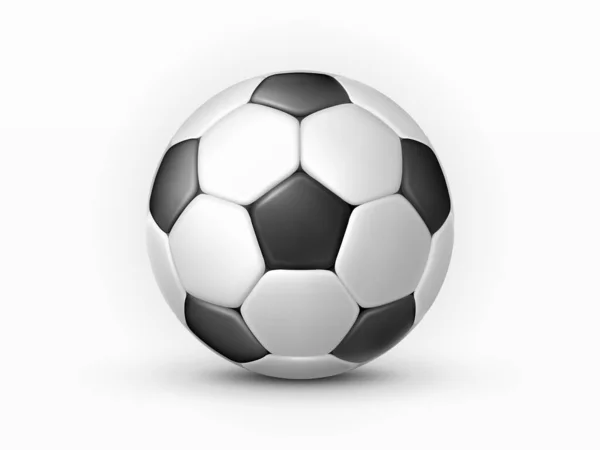 Soccerball Isolated White Background Classic Soccer Ball Made Black Pentagons — Stock Vector