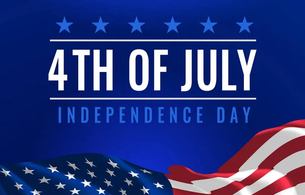 Julho Celebração Dia Independência Dos Eua Feriado Federal Nacional Americano — Vetor de Stock