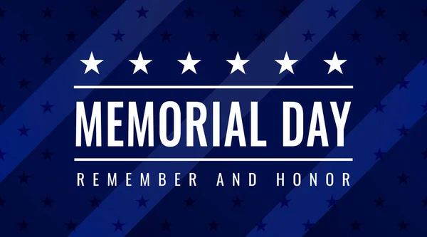Memorial Day Onthoud Eer Poster Usa Herdenkingsdag Viering Amerikaanse Nationale — Stockvector