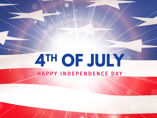 Ημέρα Ανεξαρτησίας Ιουλίου Ιουλίου Ευχετήρια Κάρτα Σημαία Των Ηπα Και — Διανυσματικό Αρχείο