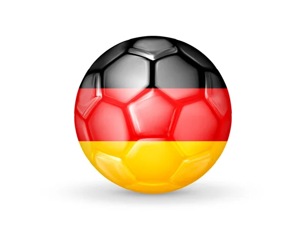 Fußball Mit Der Deutschen Nationalflagge Konzept Der Deutschen Fußballnationalmannschaft Isoliert — Stockvektor