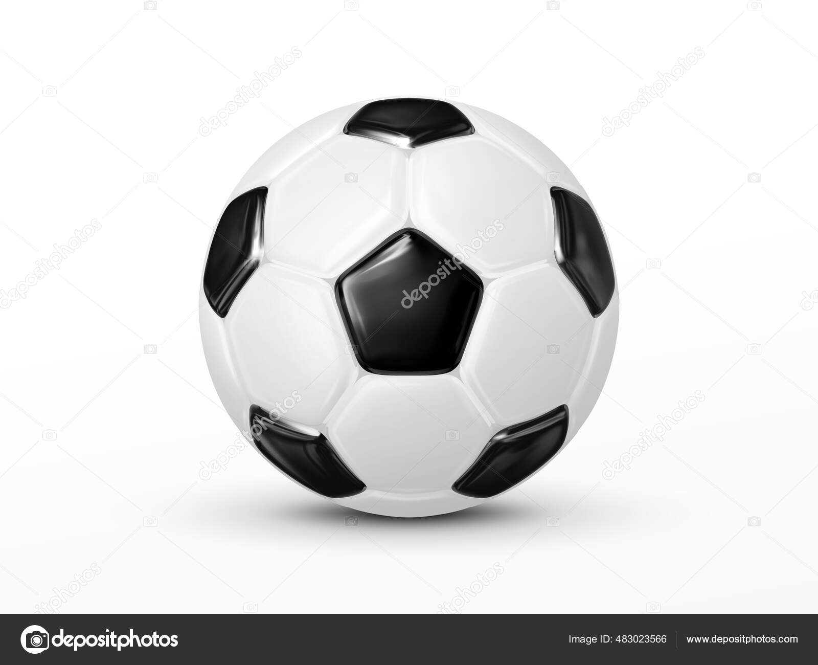 Bola de futebol ou futebol isolado no fundo branco esportes