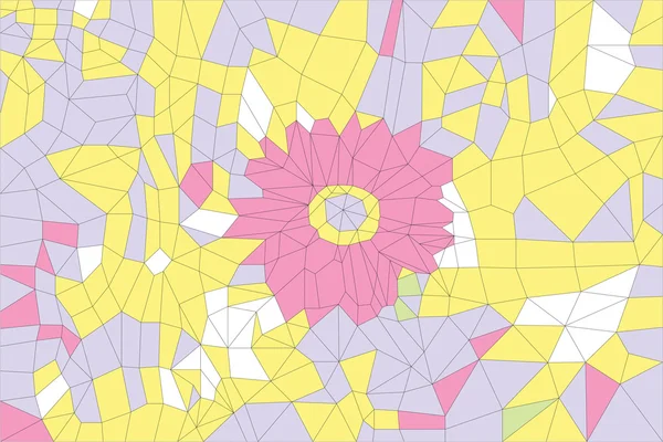 Mosaik Hintergrund mit Blume — Stockvektor