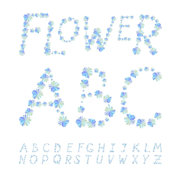 Flower font — Stock Vector