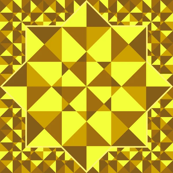 Modello dorato di forme geometriche di triangoli . — Vettoriale Stock