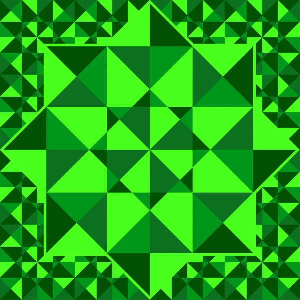 Smaragdový vzorek geometrických tvarů trojúhelníků — Stockový vektor