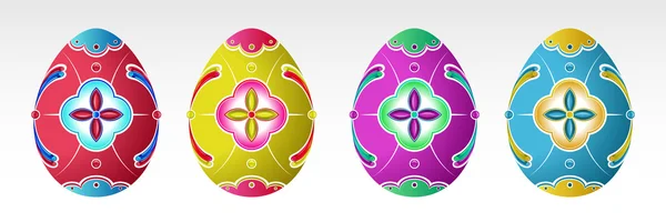 Paskalya yumurtaları kümesiyle desen. — Stok Vektör