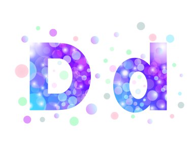 Beautiful alphabet from bokeh texture.