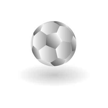 Abstract gray soccer ball.