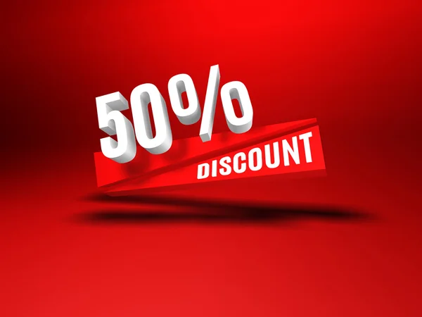 Fifty percent discount symbol. — Stock Photo, Image
