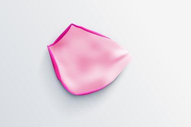 Güzel pembe Gül yaprağı. Arka yüzü.